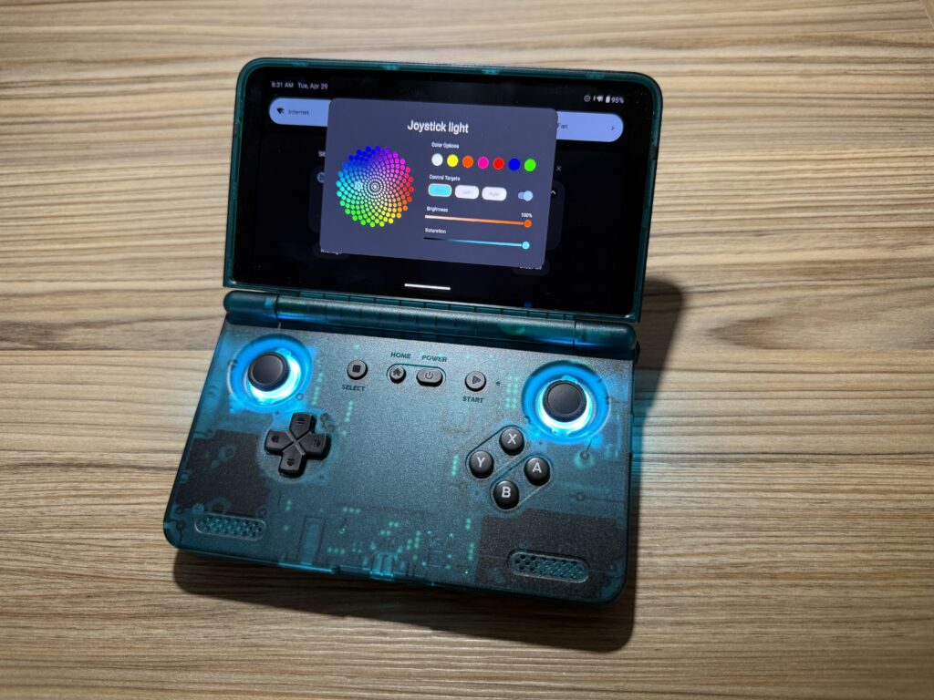 Retroid Pocket Flip 2 RGB Joysticks and interface