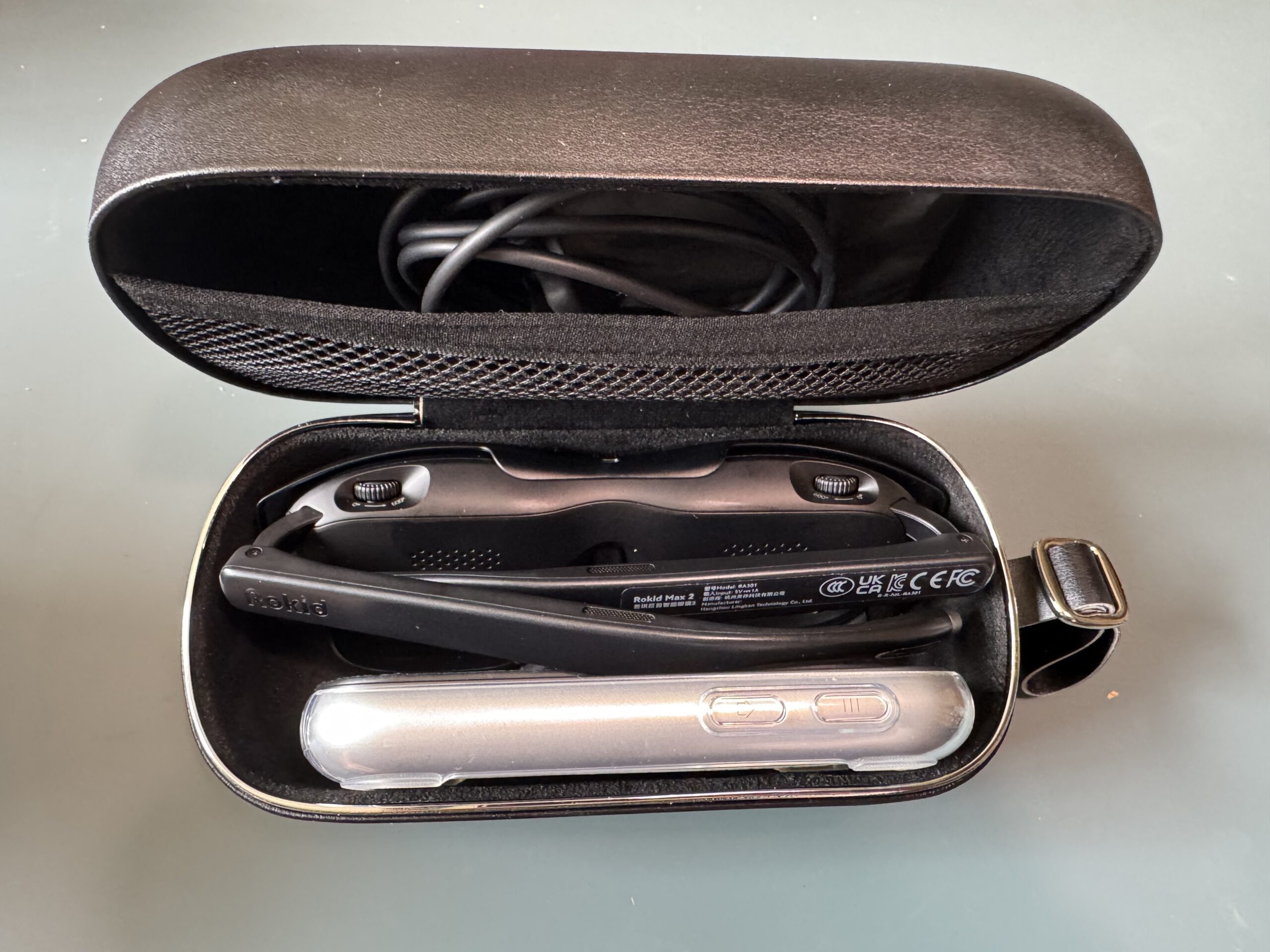 The Rokid Spatial Pack inside the provided case